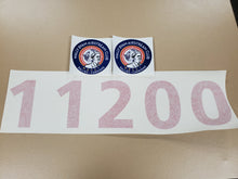 Load image into Gallery viewer, Set of 5 Membership Numbers and Logo Decal
