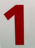Single Big Red Numbers