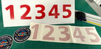 Set of 5 Digit Membership Numbers WITH Logo Decal