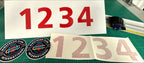 Set of 4 Digit Membership Numbers WITH Logo Decal