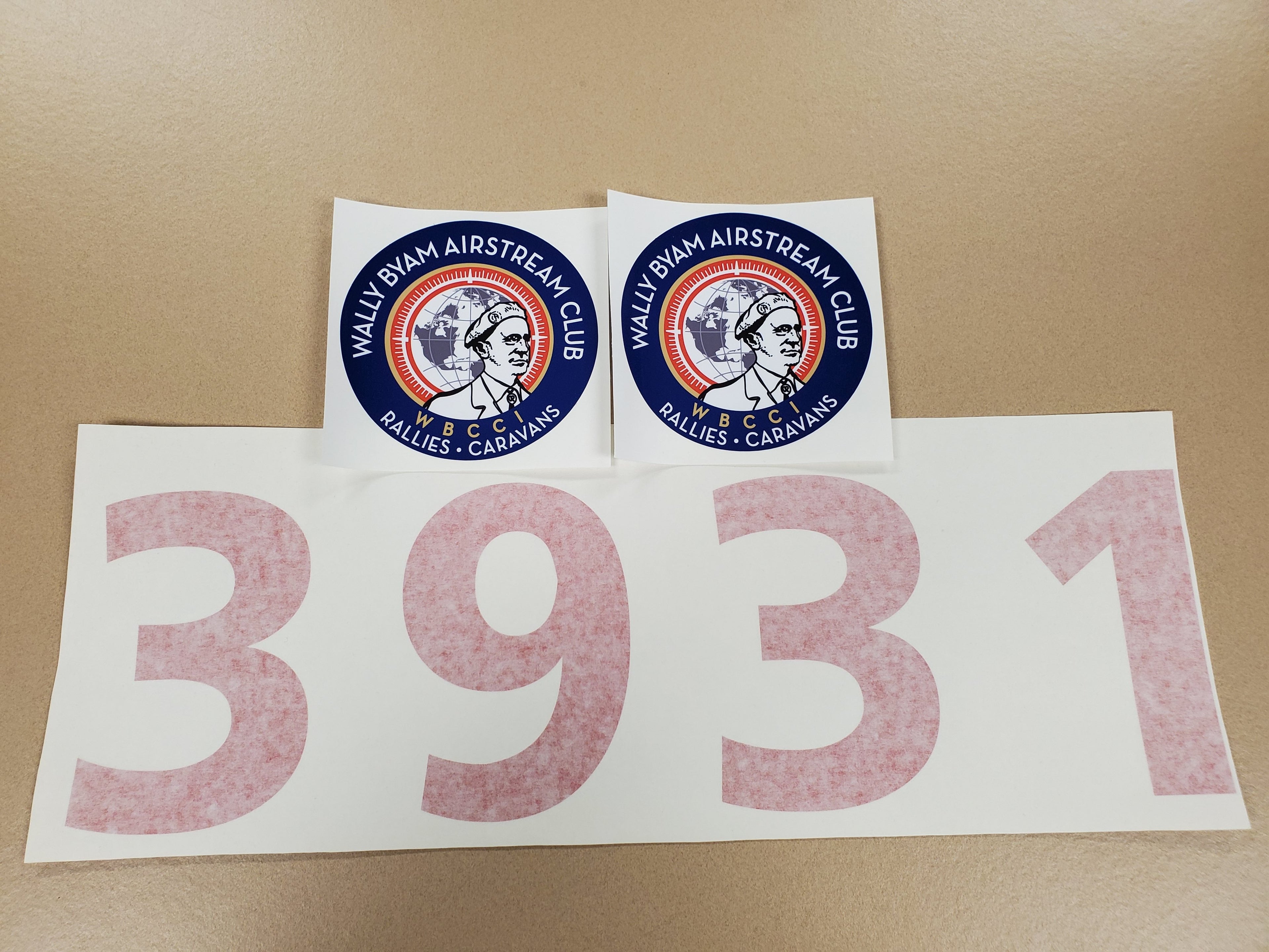 Set of 4 Membership Numbers and Logo Decal